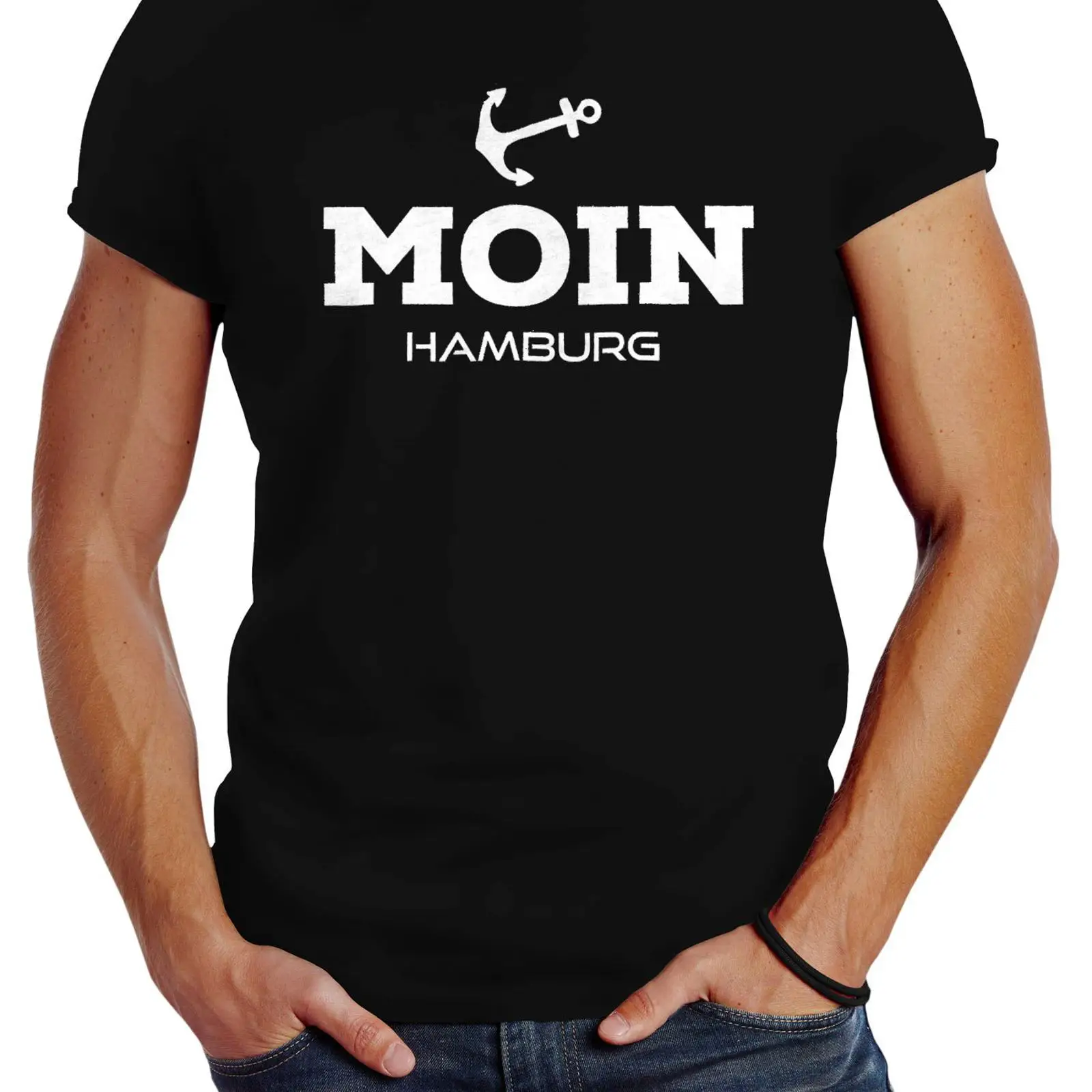 Vintage Fashion Hamburg - T-shirt da uomo Neverless Moin Hamburg