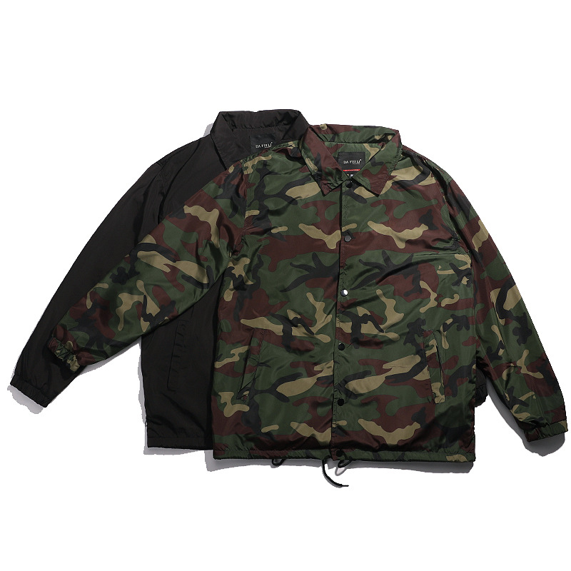 Vintage Windbreaker Nylon - Giacca da baseball antivento vintage mimetica
