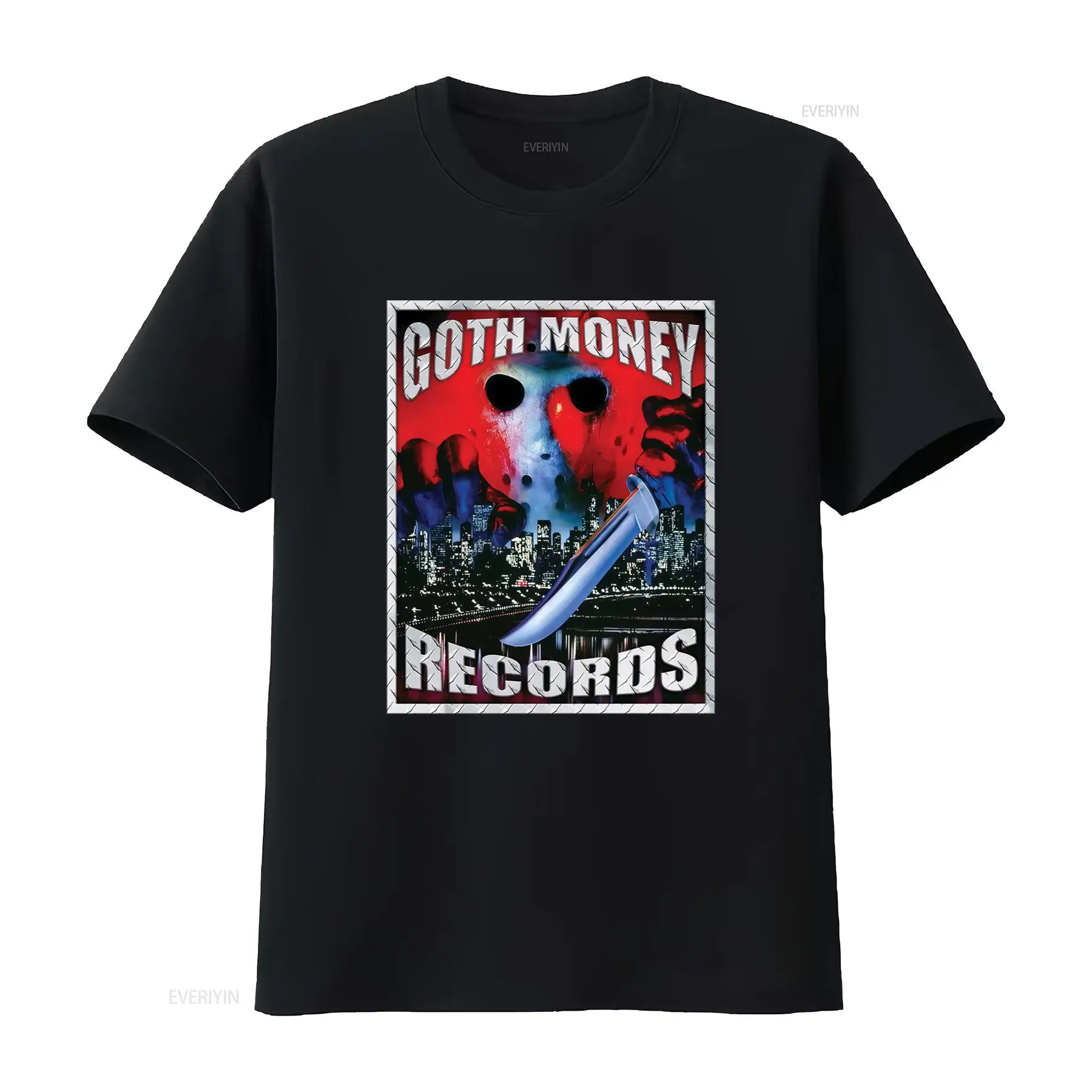 Vintage Fashion Jersey - T-shirt Goth Money Records con logo