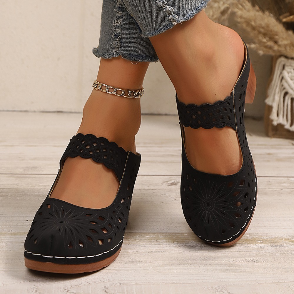 Sandali con tacco a blocco e d - Vintage Fashion Dresses recensione e prezzo