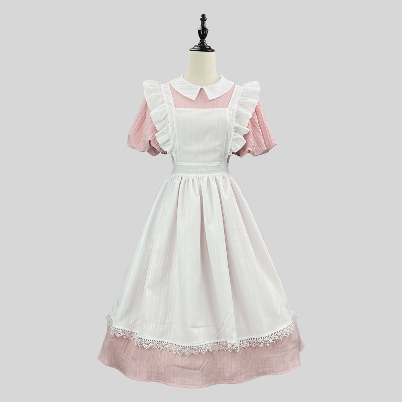 Abito lungo da cameriera rosa  - Vintage Fashion Dresses recensione e prezzo