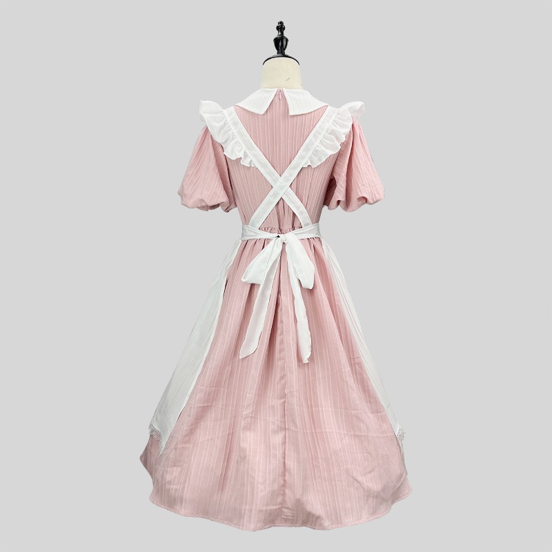 Abito lungo da cameriera rosa  - Vintage Fashion Dresses recensione e prezzo